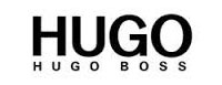 The image is a photograph of a brand logo, featuring the name HUGO BOSS in capital letters with the brand s distinctive font and design.