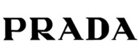 The image is of a logo with the word Prada in capital letters, set against a plain background.